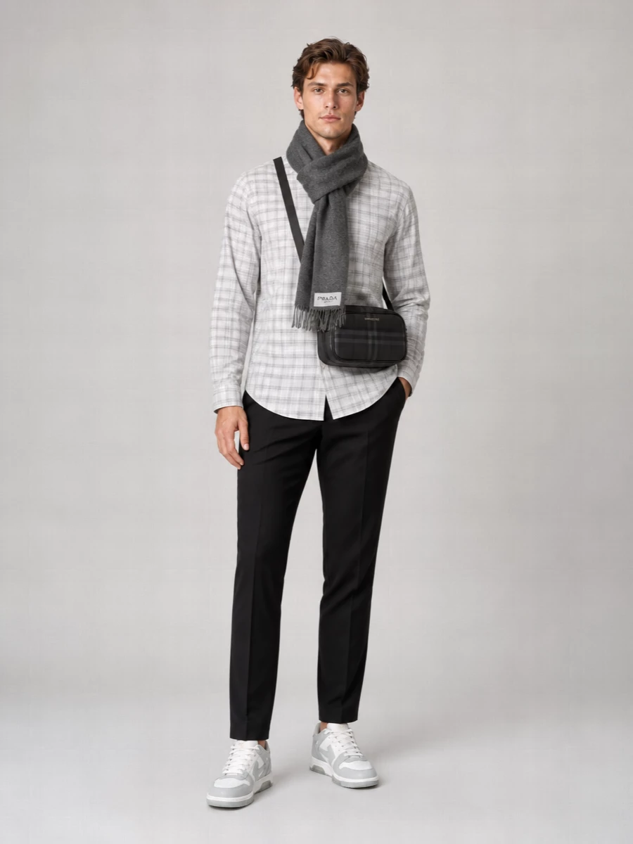 Off-White Checked Quilted Overshirt