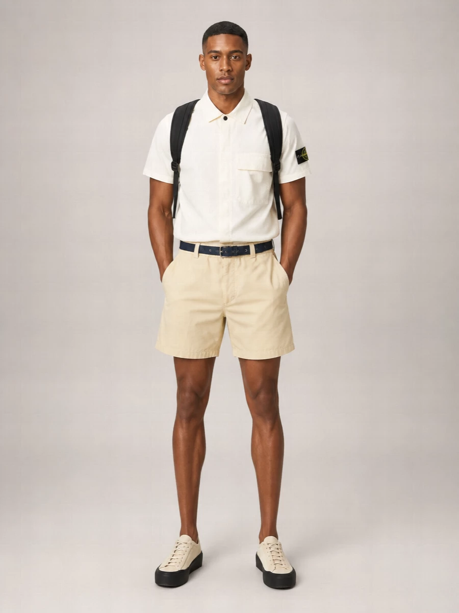 Stone Island Cotton Elasticated-Waist Bermuda Shorts