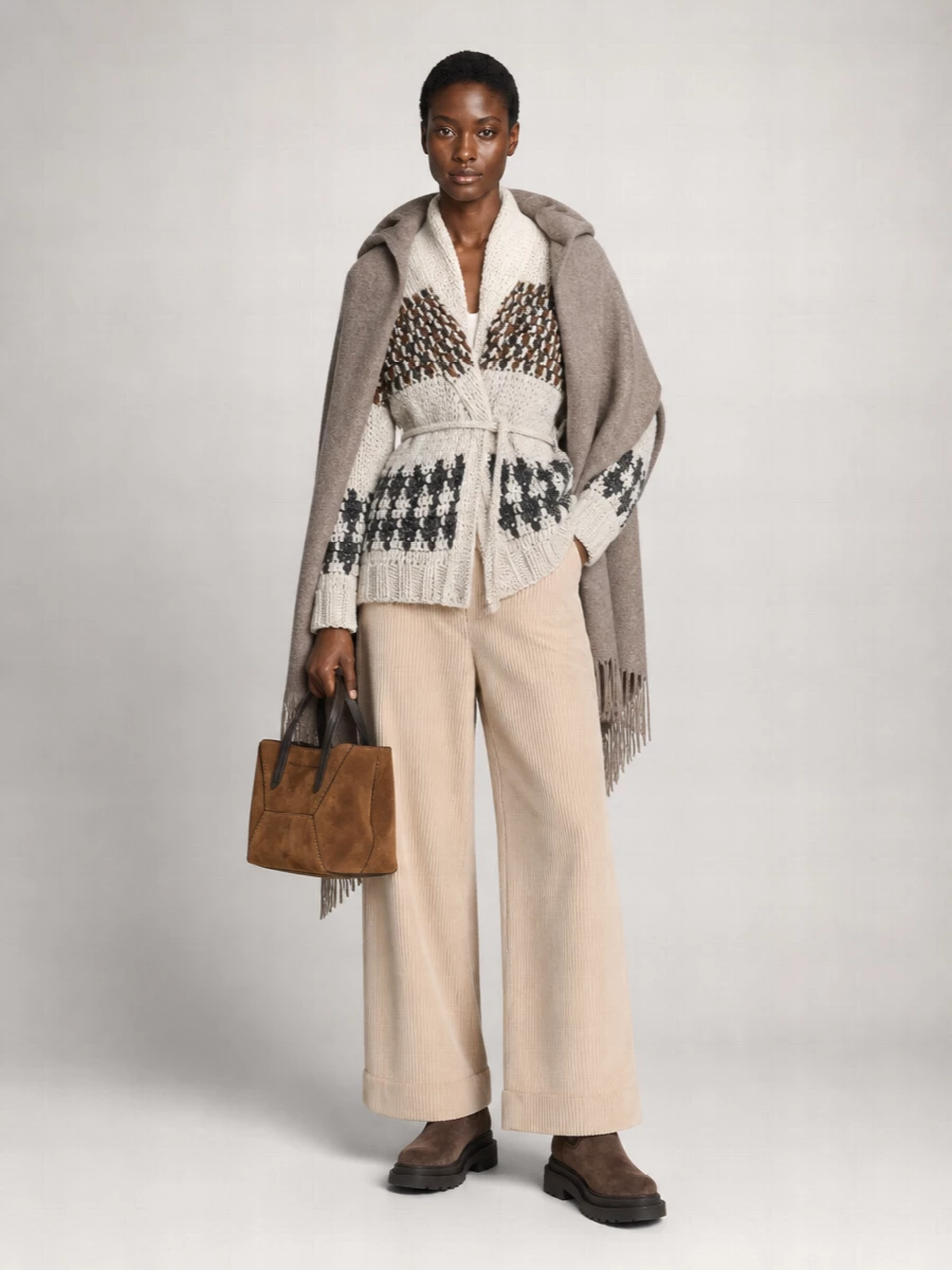 Brunello Cucinelli Cashmere Belted Cardigan