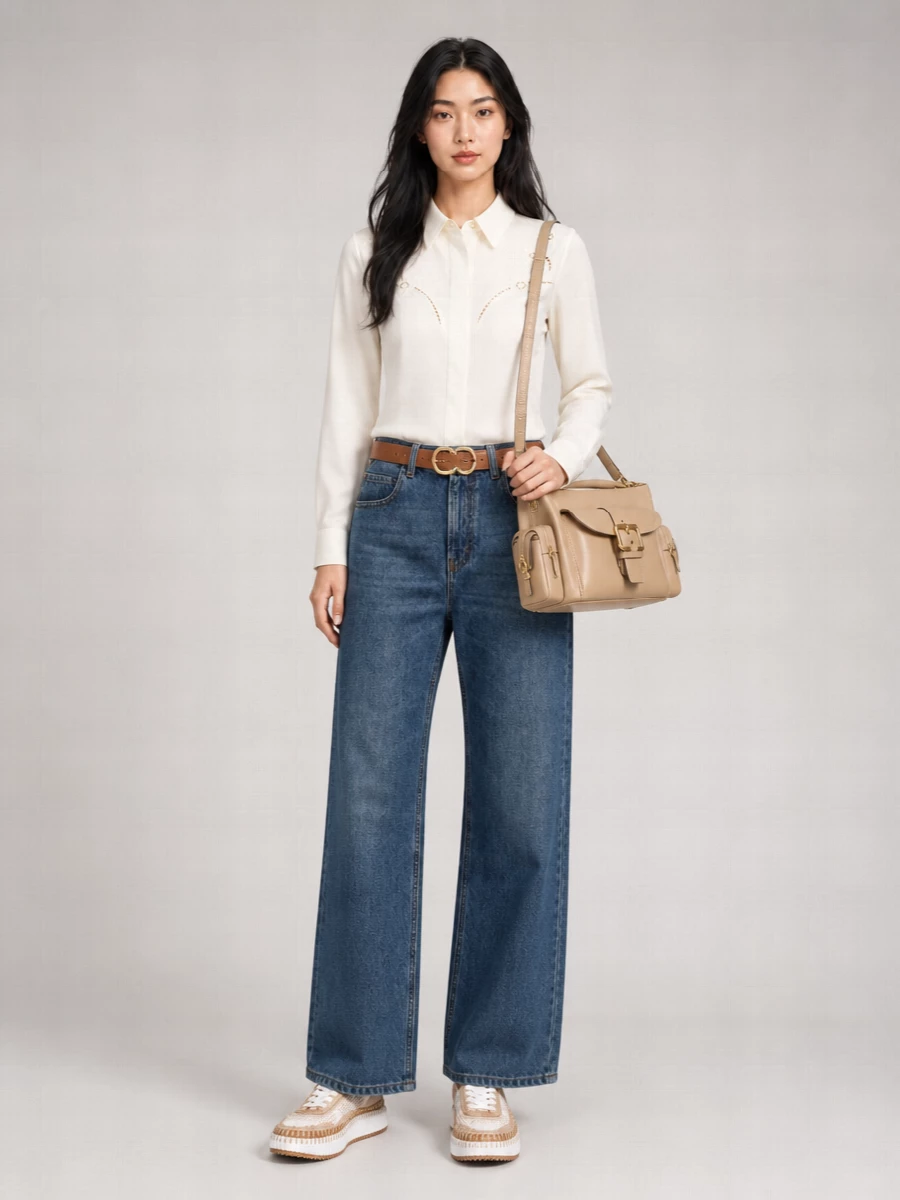 Chloé High-Rise Wide-Leg Jeans