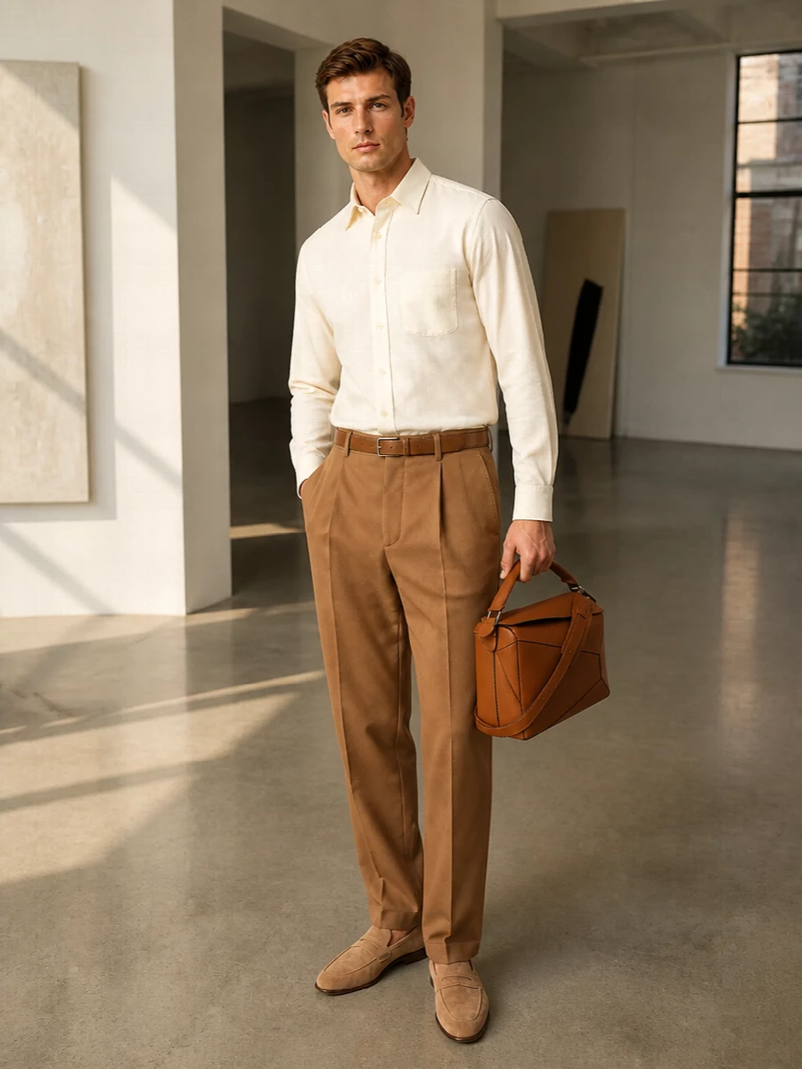Our legacy camel trousers tods suede loafers