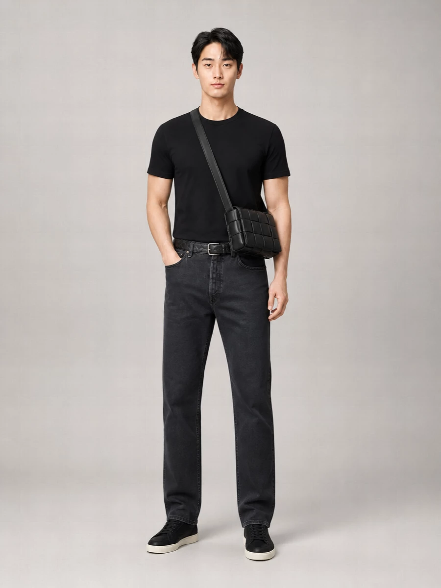The Row Crew Neck Cotton T-Shirt With Raised Stitching