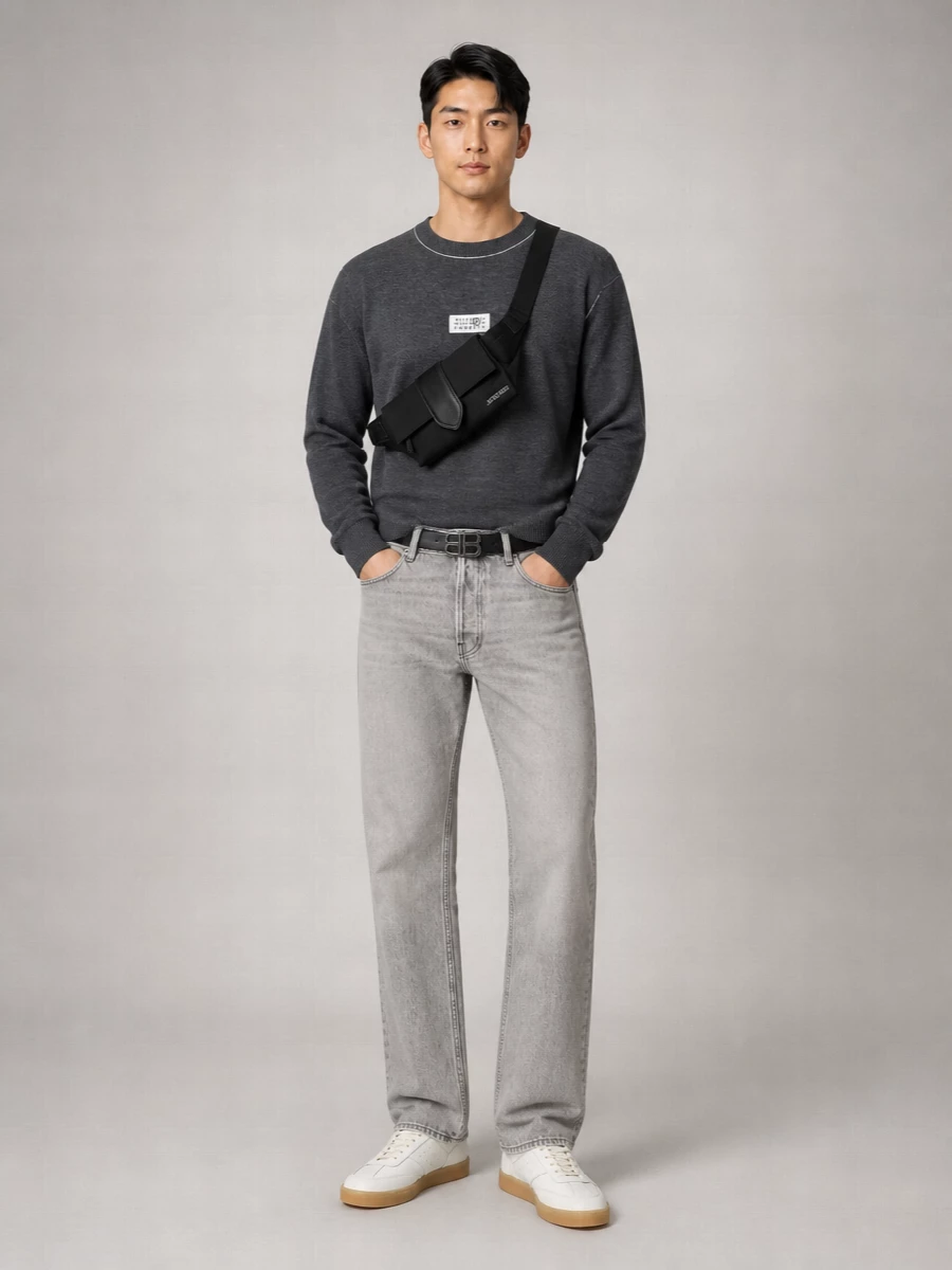 Haikure Cotton Slim-Fit Straight-Leg Jeans