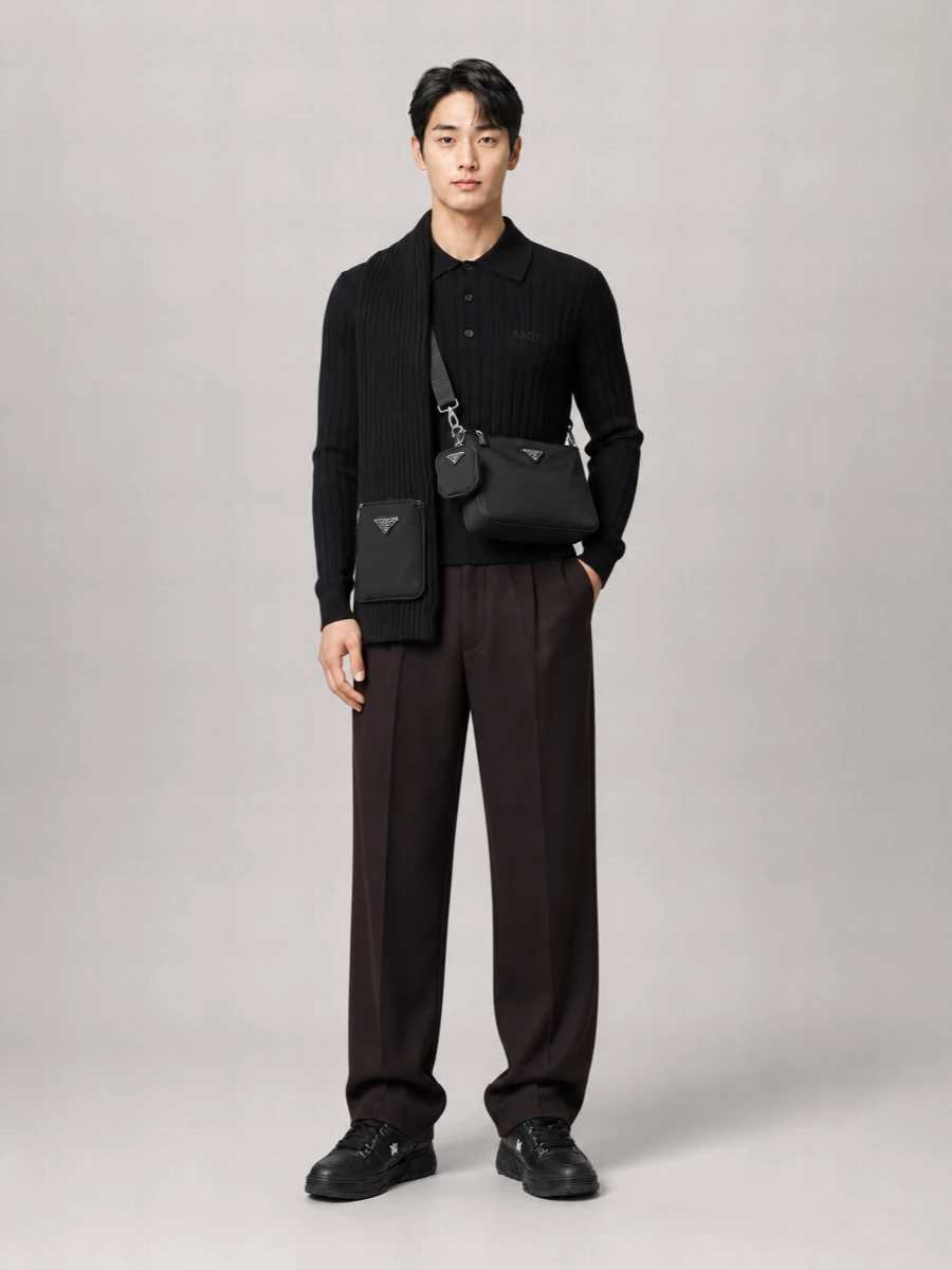 Amiri Cashmere Wool Polo Jumper