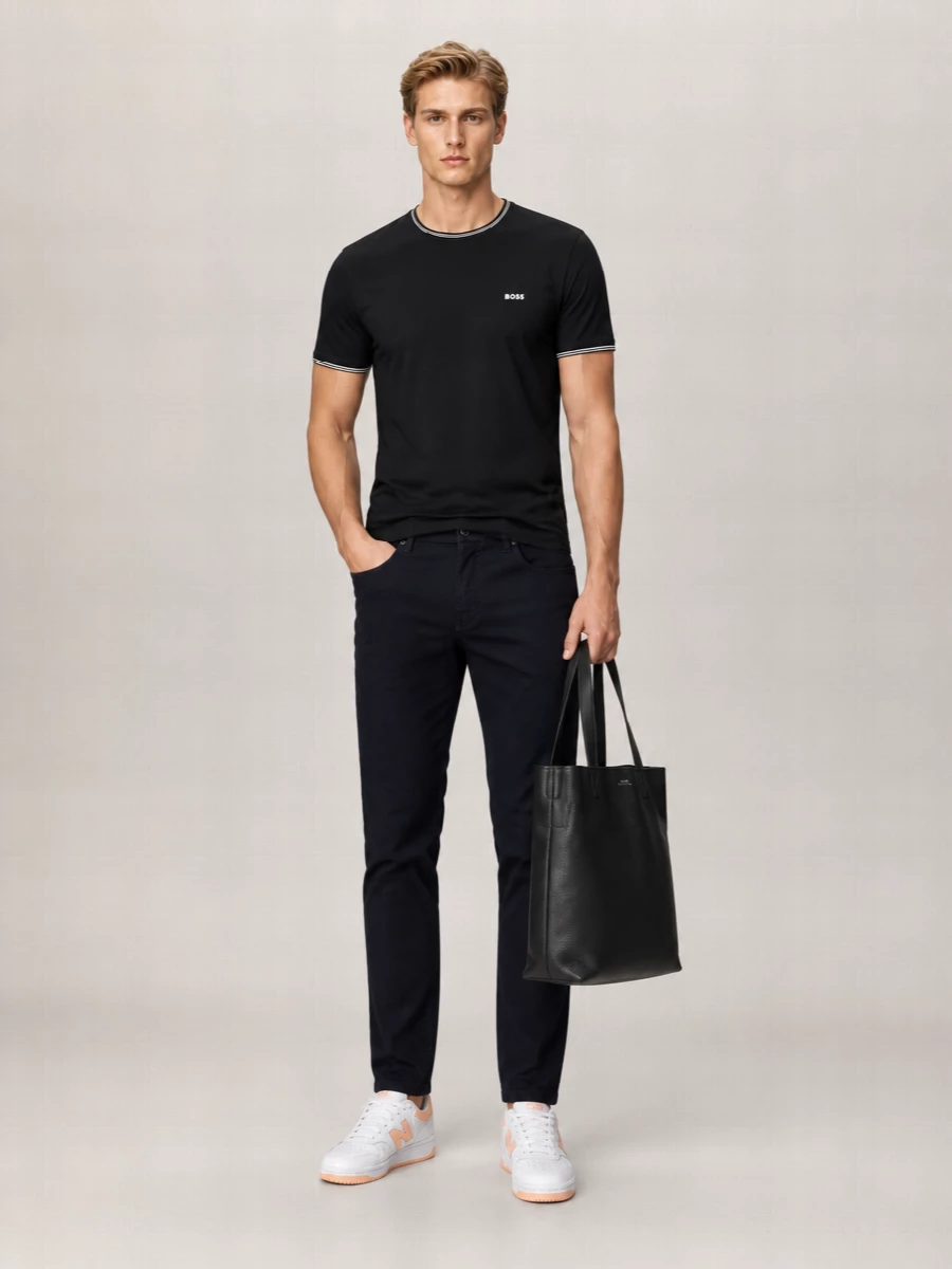 Boss Ribbed Stretch T-Shirt