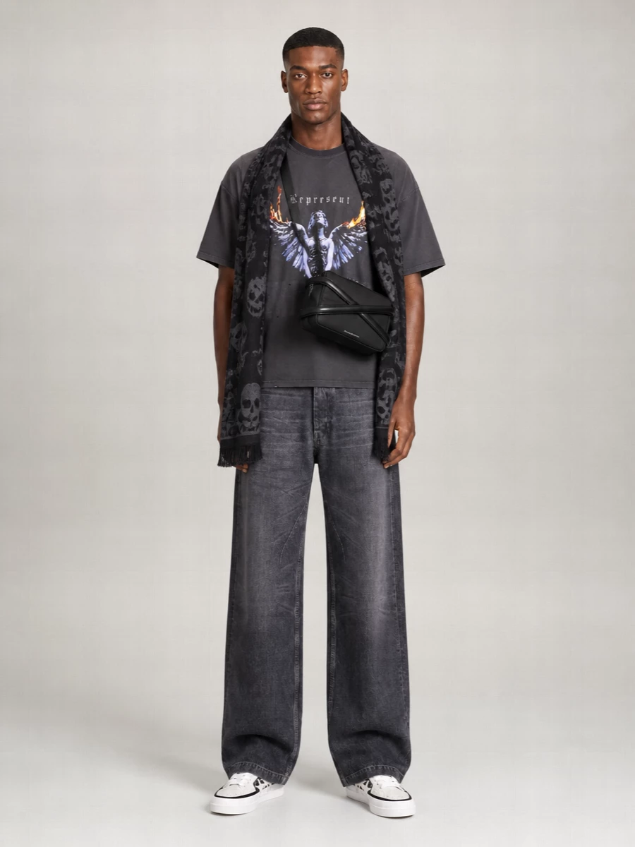 Represent Organic Cotton And Hemp Oversized Reversible Graphic T-Shirt