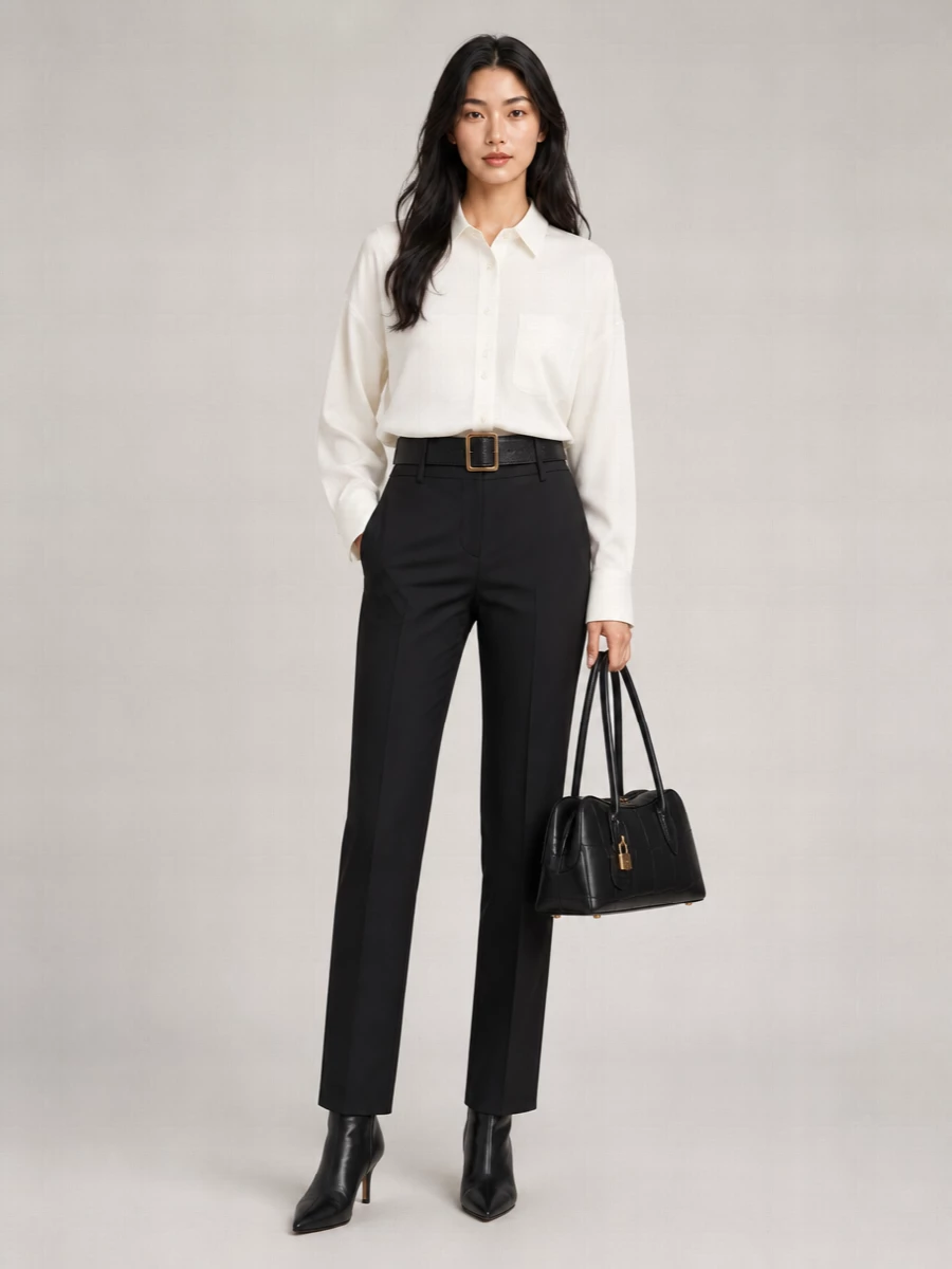 Stella Mccartney Pleated Satin Tailored Trousers