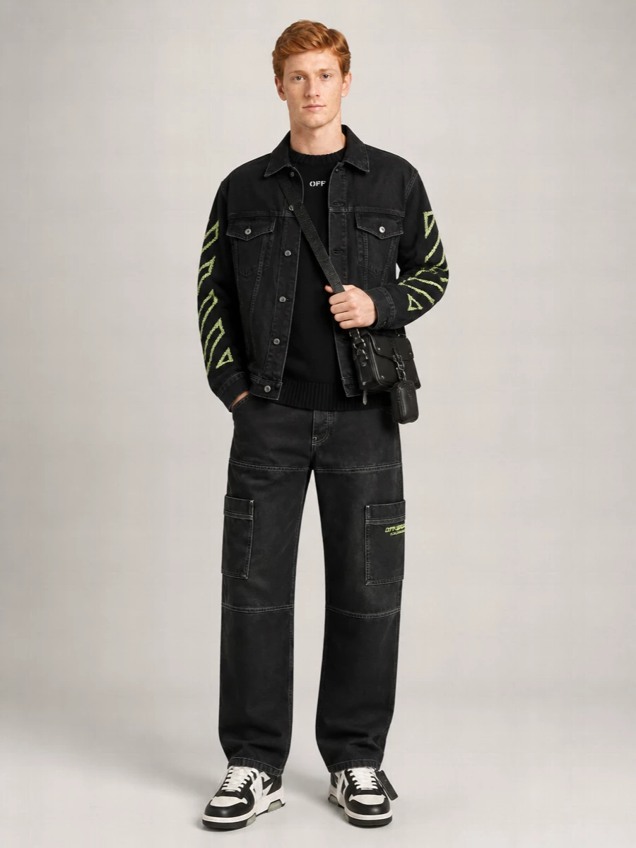 Off-White Denim Buttoned Skate Jacket