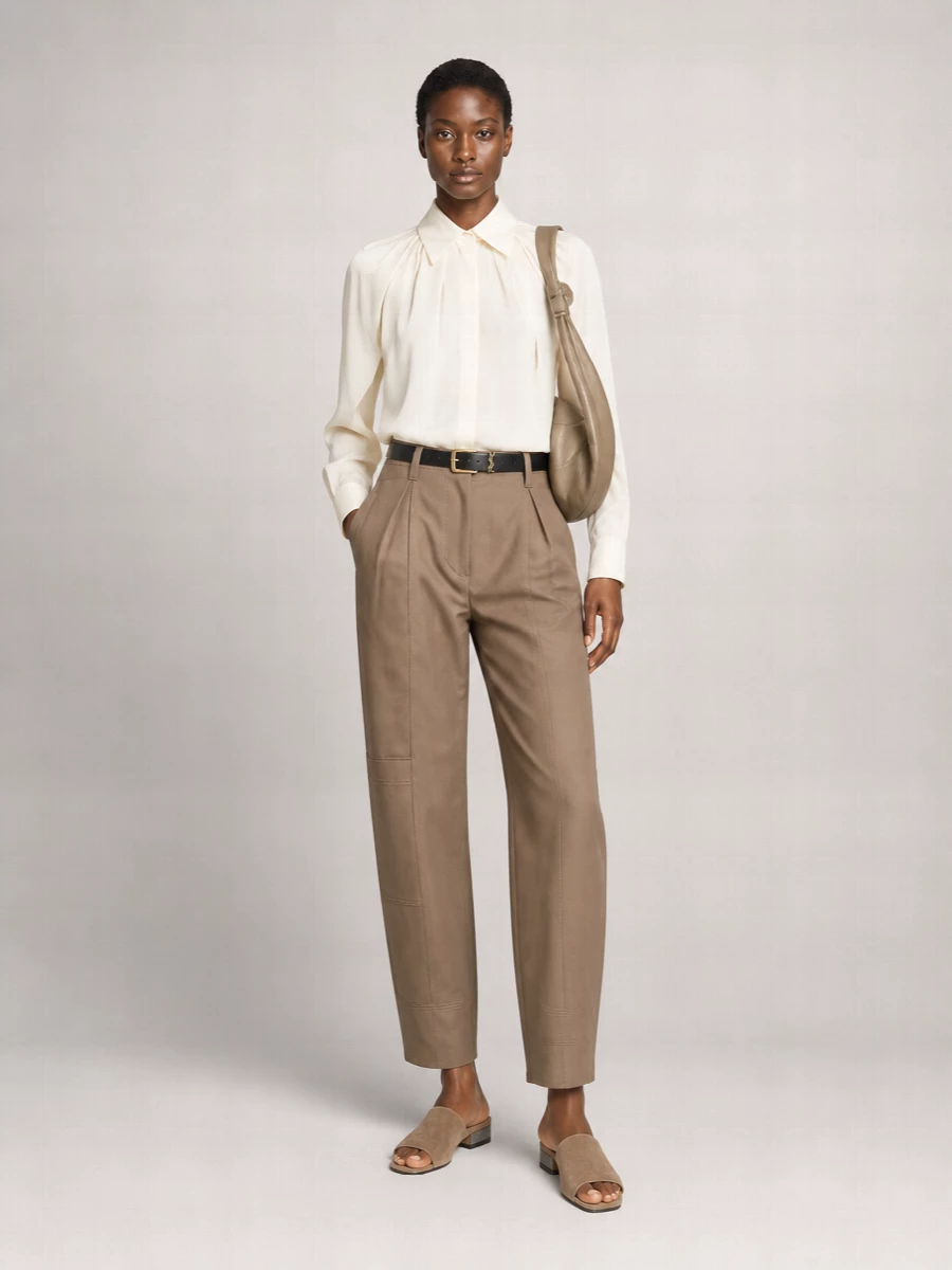 Max Mara Cotton Straight Leg Trousers