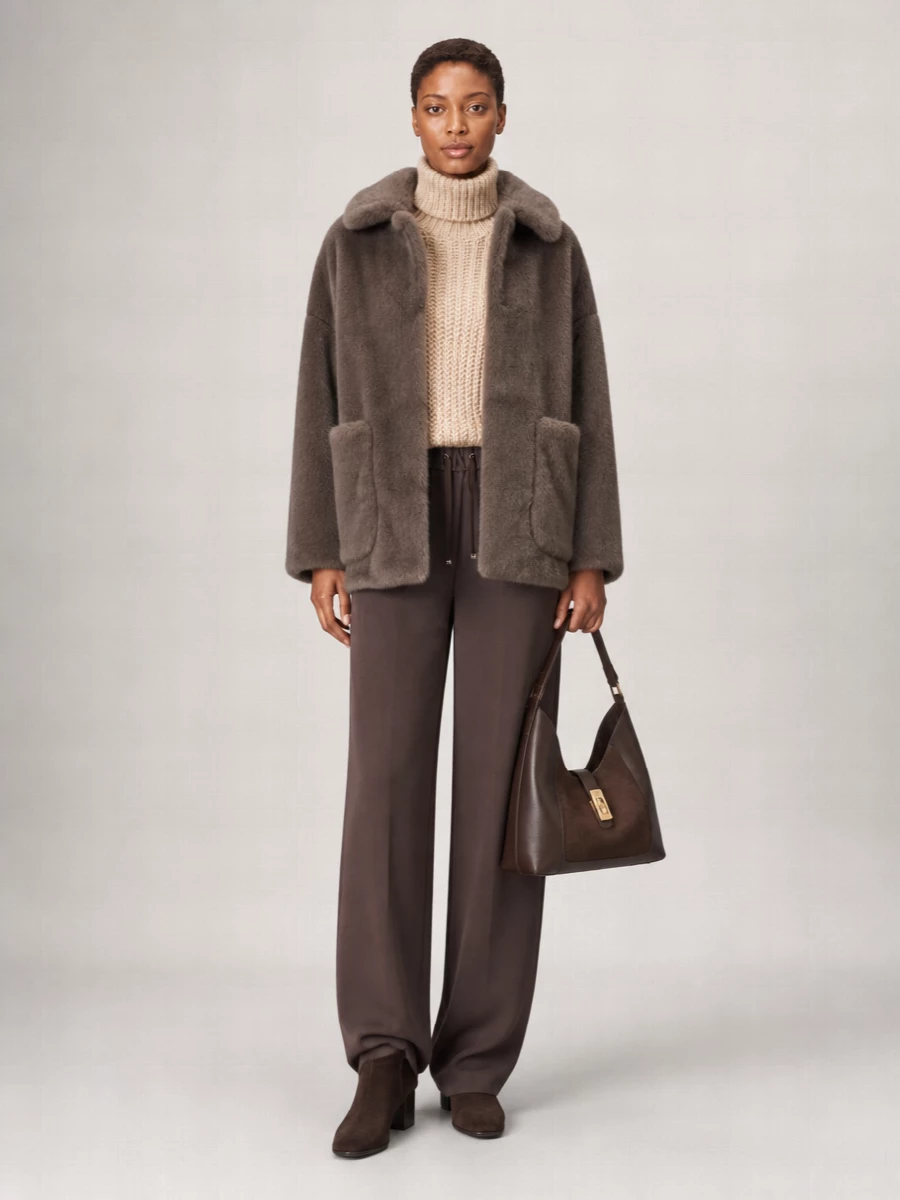 Herno Faux Fur Bomber Jacket