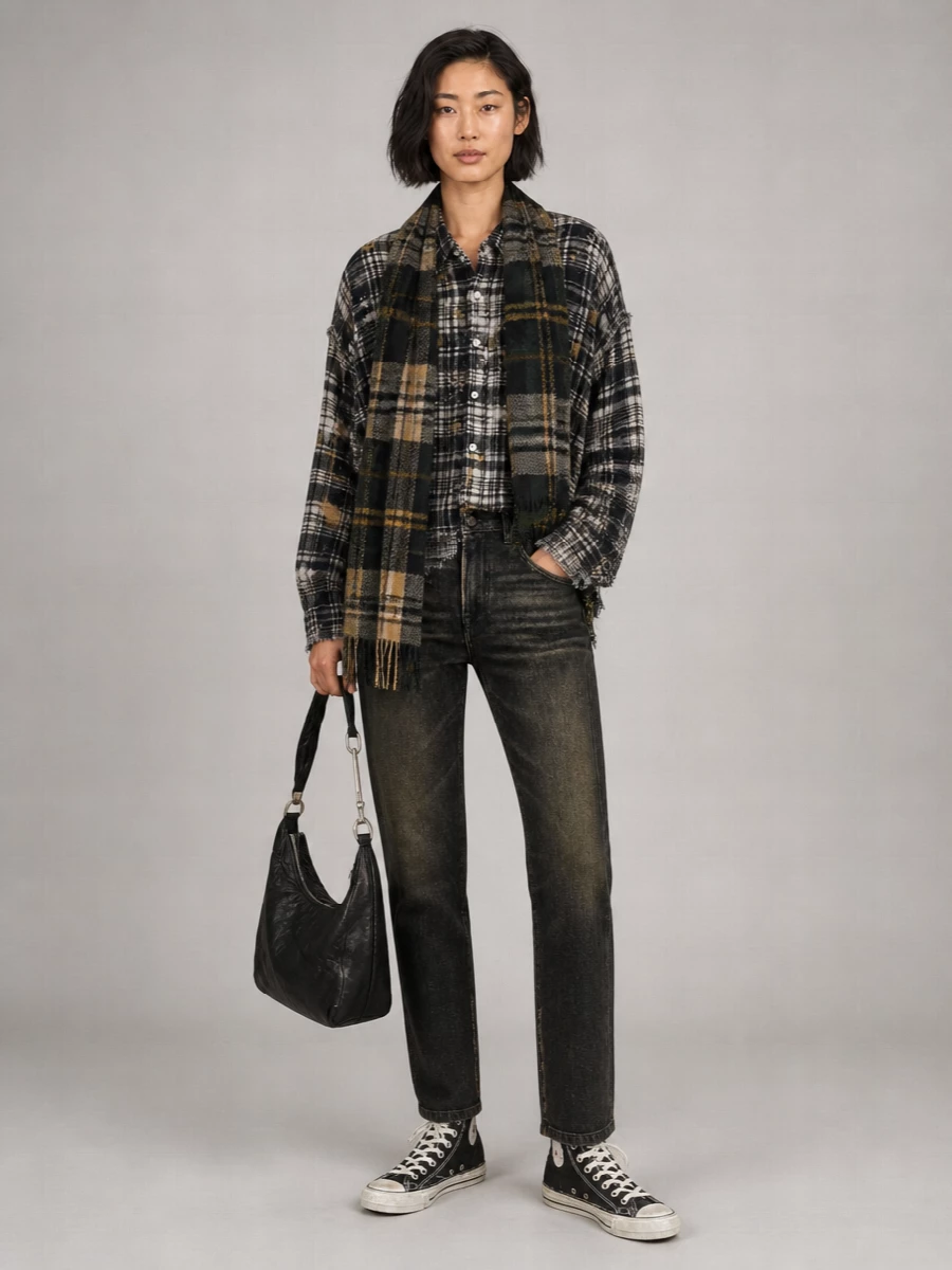 Saint Laurent Cashmere Blend Scarf