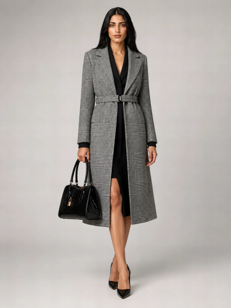 Tom Ford Embroidered Cashmere Belted Single-Breasted Coat