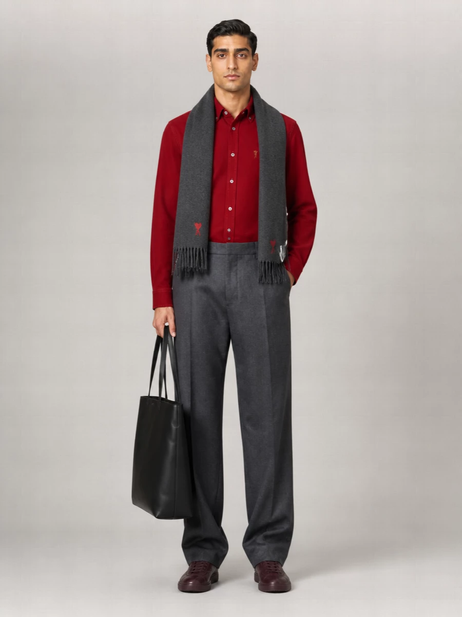 Ami Paris Cotton Button-Down Shirt