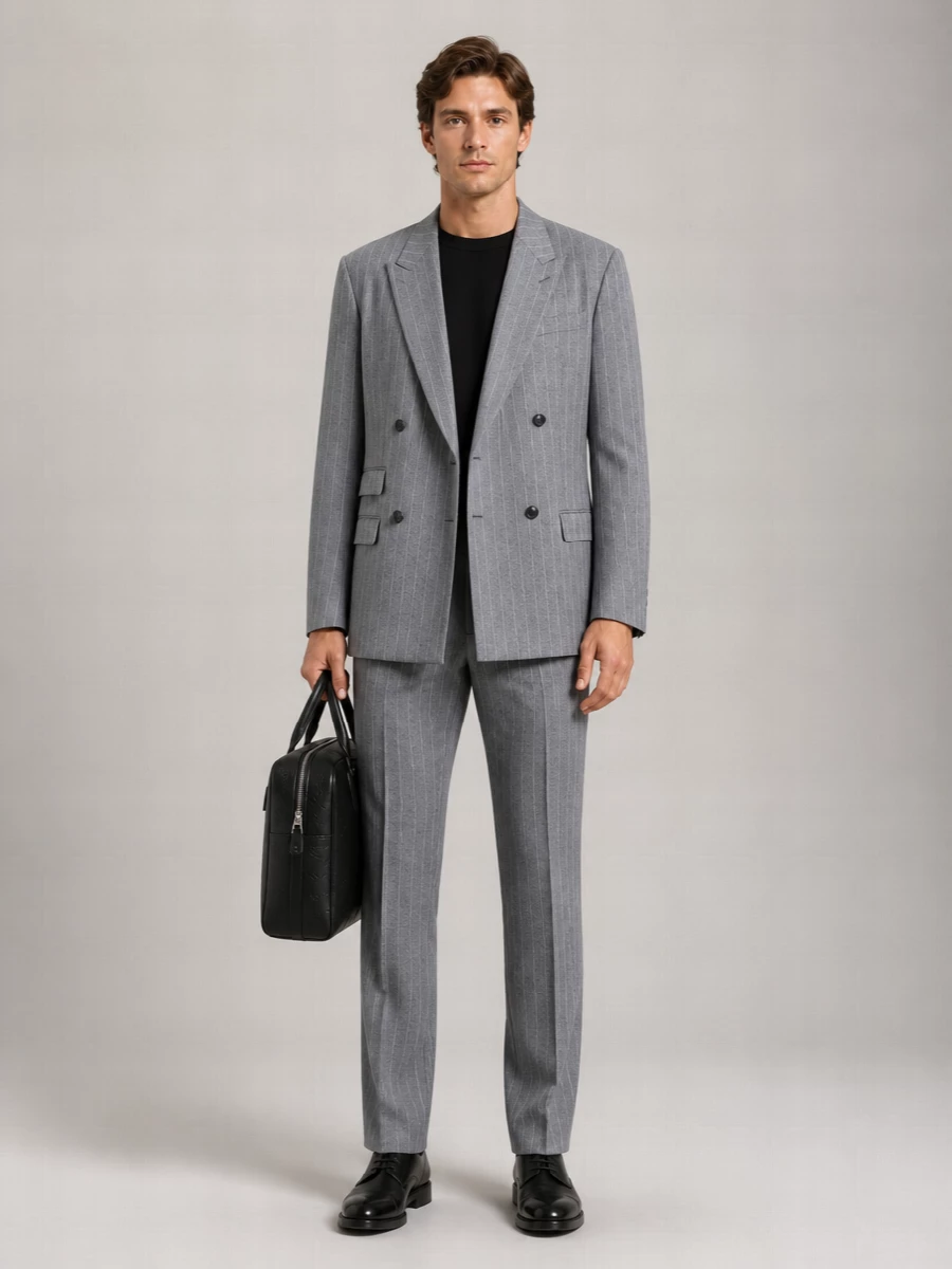 Giorgio Armani Double-Breasted Wool Coat