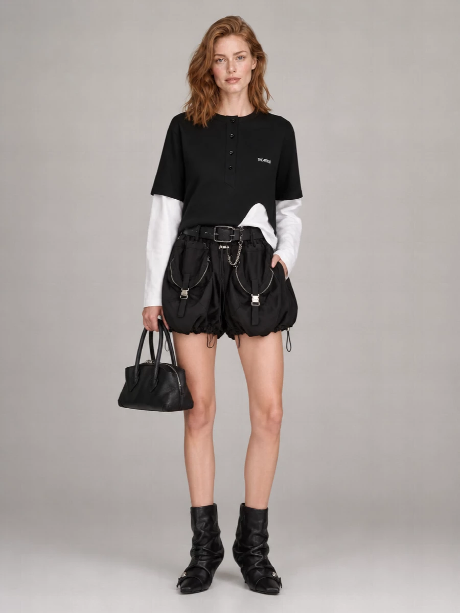 The Attico Cropped Utility Shorts