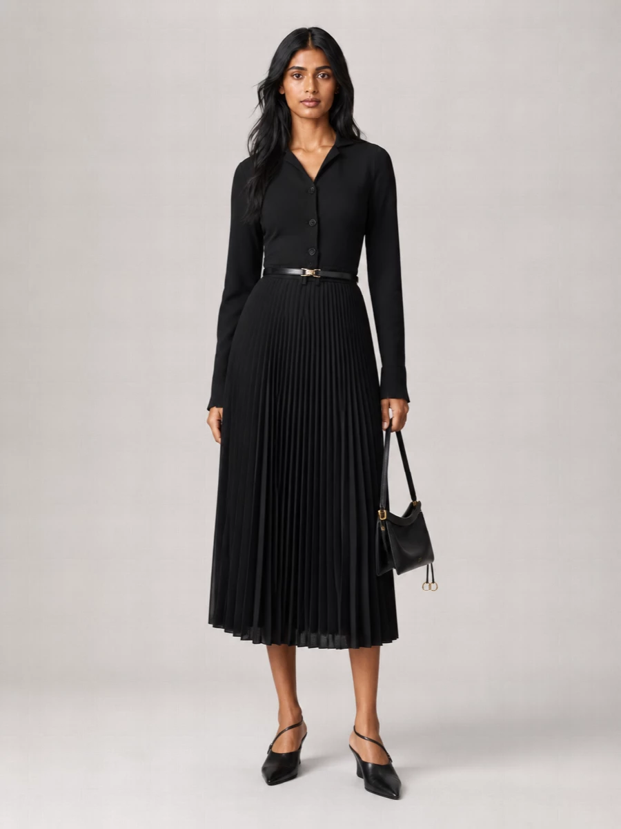 Junya Watanabe High Waist Pleated Skirt Pants Belt