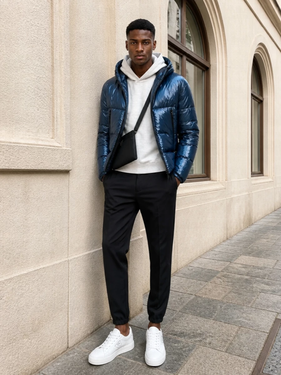 Herno puffer zegna jogger prada sneakers crossbody
