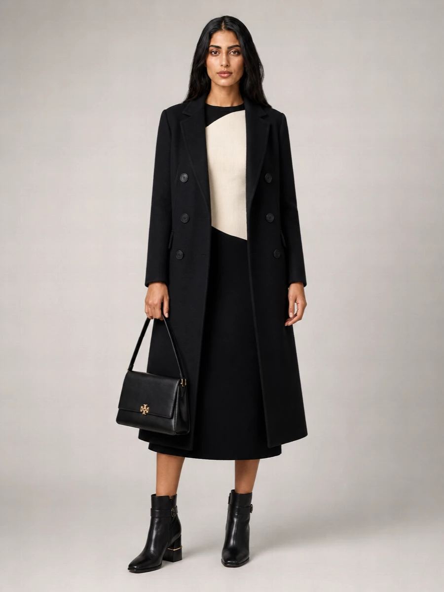 Tory Burch Wool Double Breasted Coat