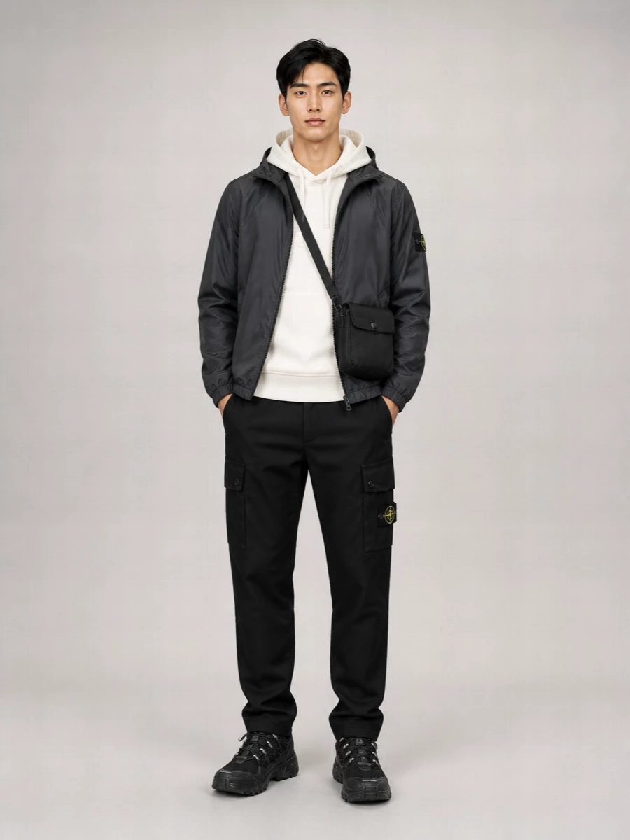 Stone Island Coated Nylon Shoulder Bag