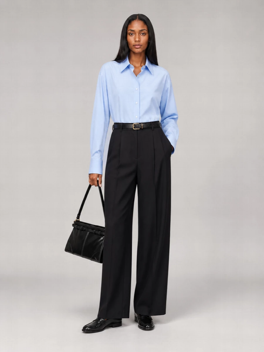 Prada Cotton Poplin Pleated Shirt