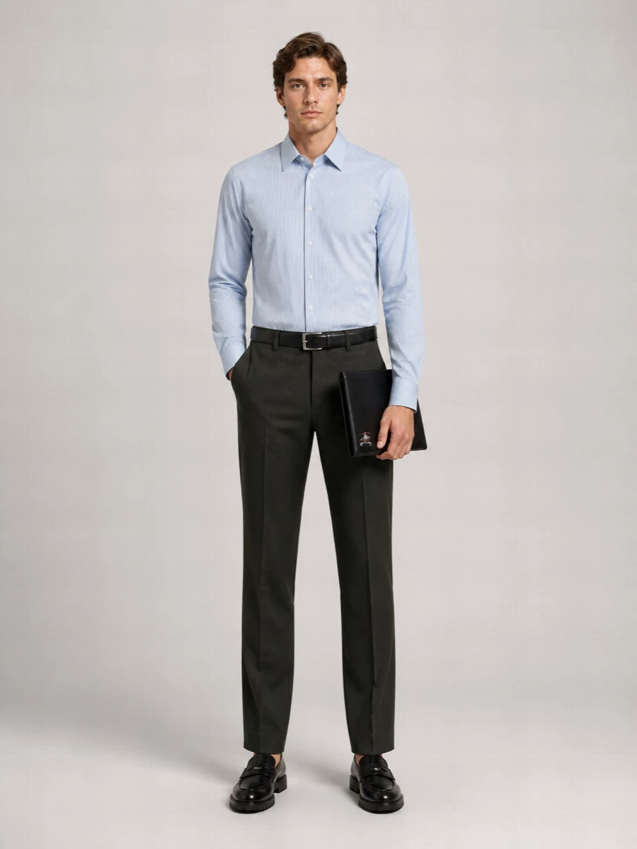 Burberry Striped Cotton Slim-Fit Shirt