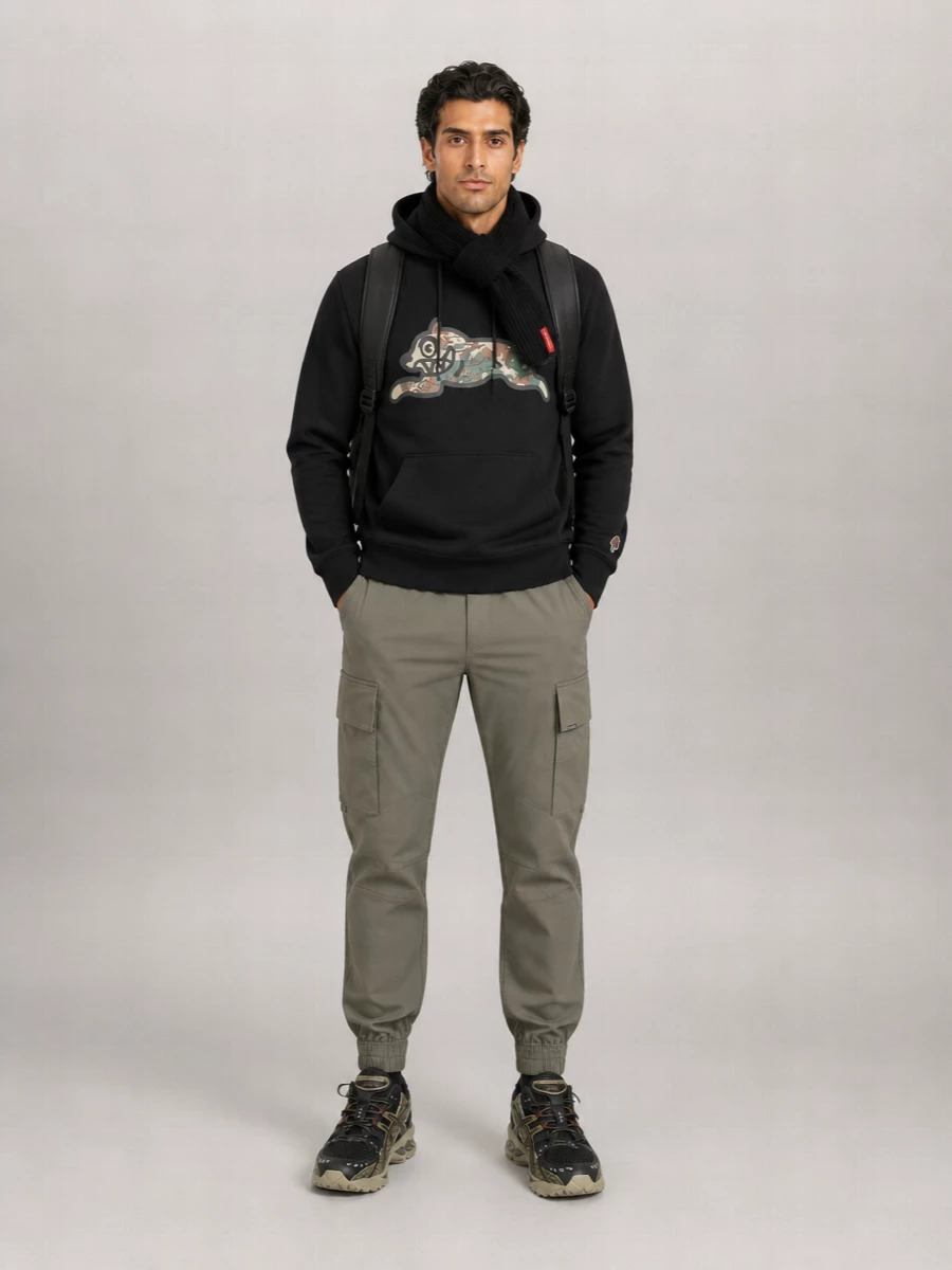 Icecream Camouflage-Print Cotton Hoodie