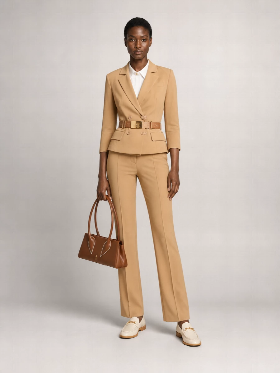 Elisabetta Franchi High-Rise Belted Trousers
