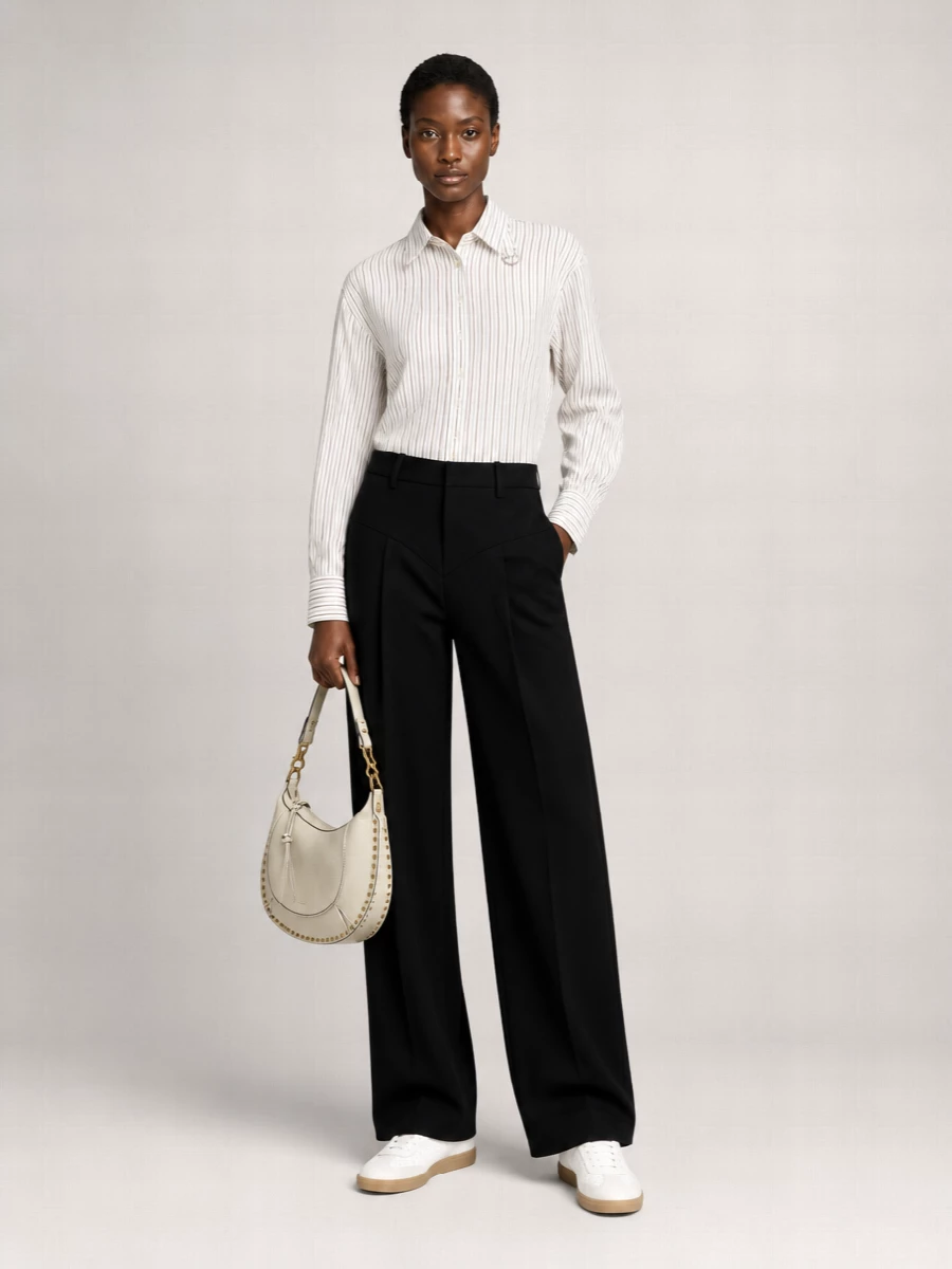 Isabel Marant Striped Long-Sleeve Aurora Shirt