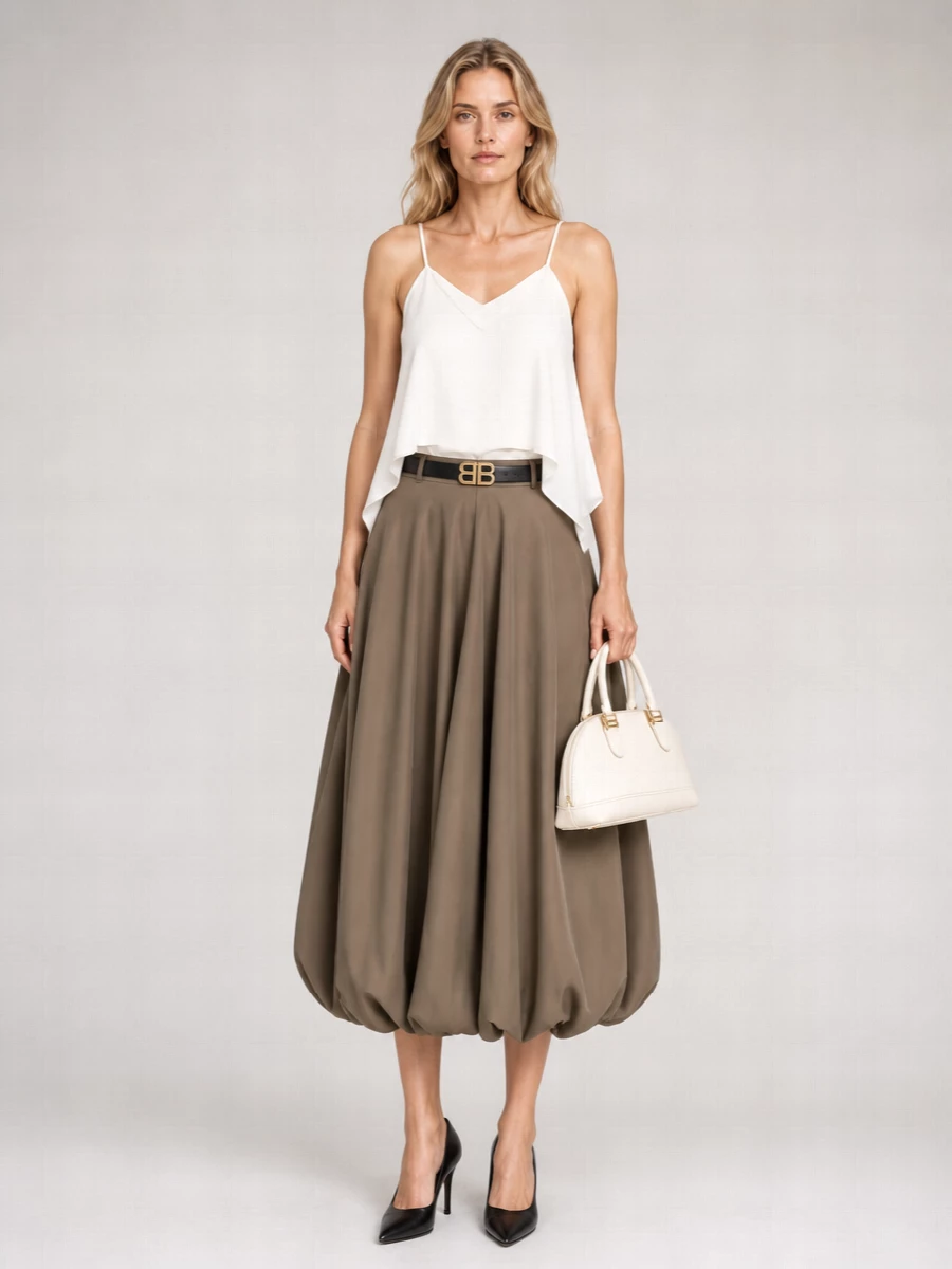 Balenciaga Cotton Gabardine Skirt