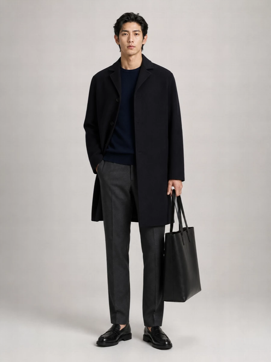 Jil Sander Cashmere Blend Single Breasted Coat
