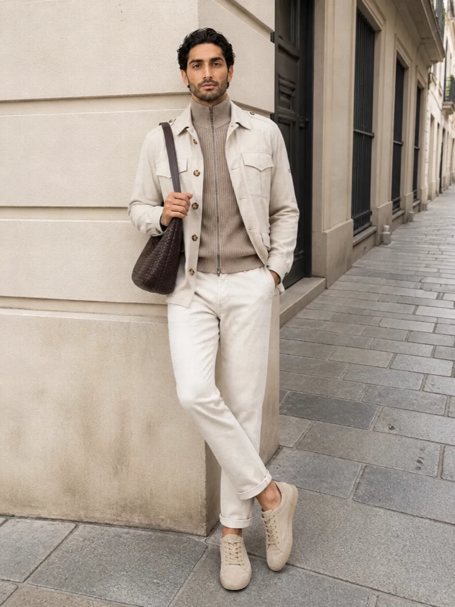 Brunello cucinelli field jacket city outfit