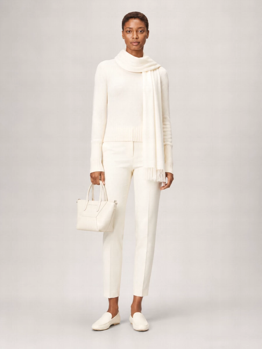 Guest In Residence Cashmere Crewneck Long-Sleeve Sweatshirt