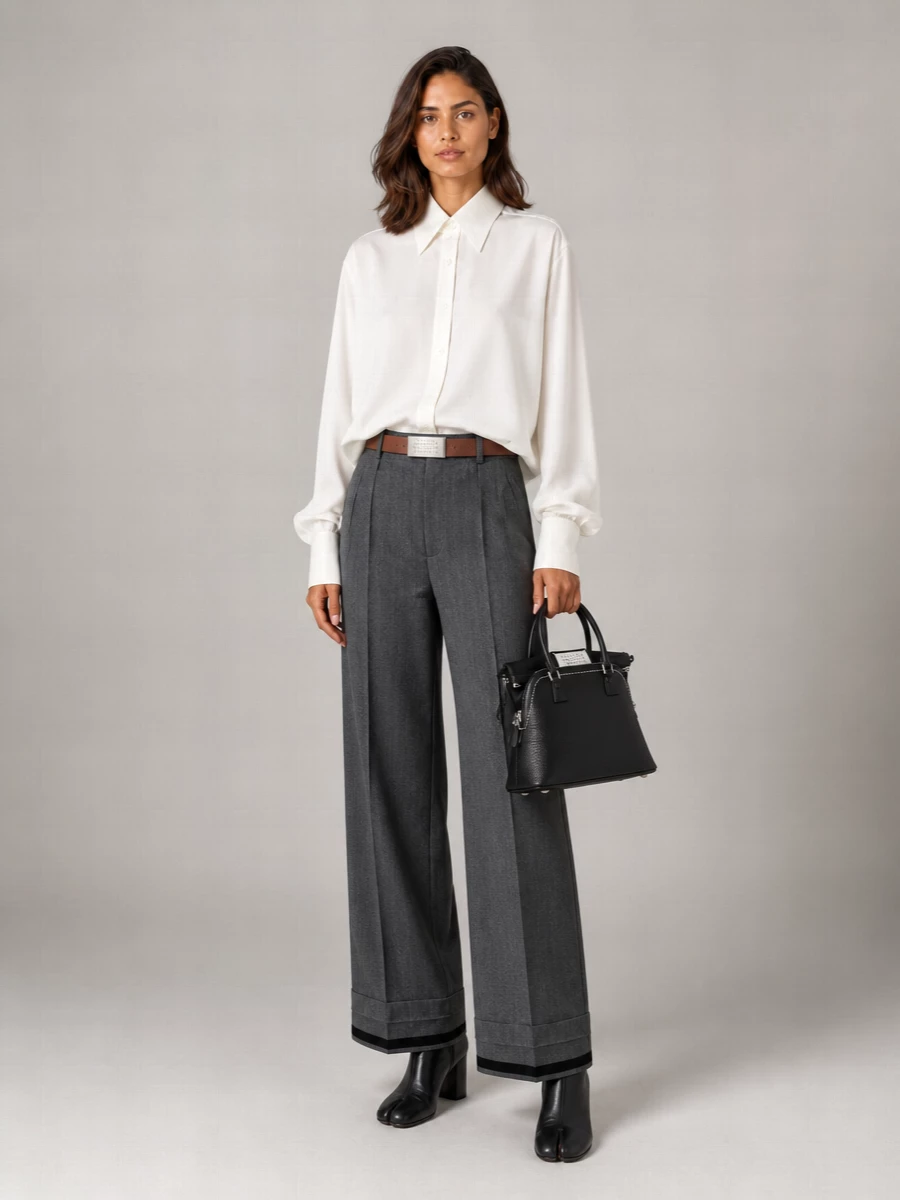 Maison Margiela Wool-Blend Straight-Leg Trousers