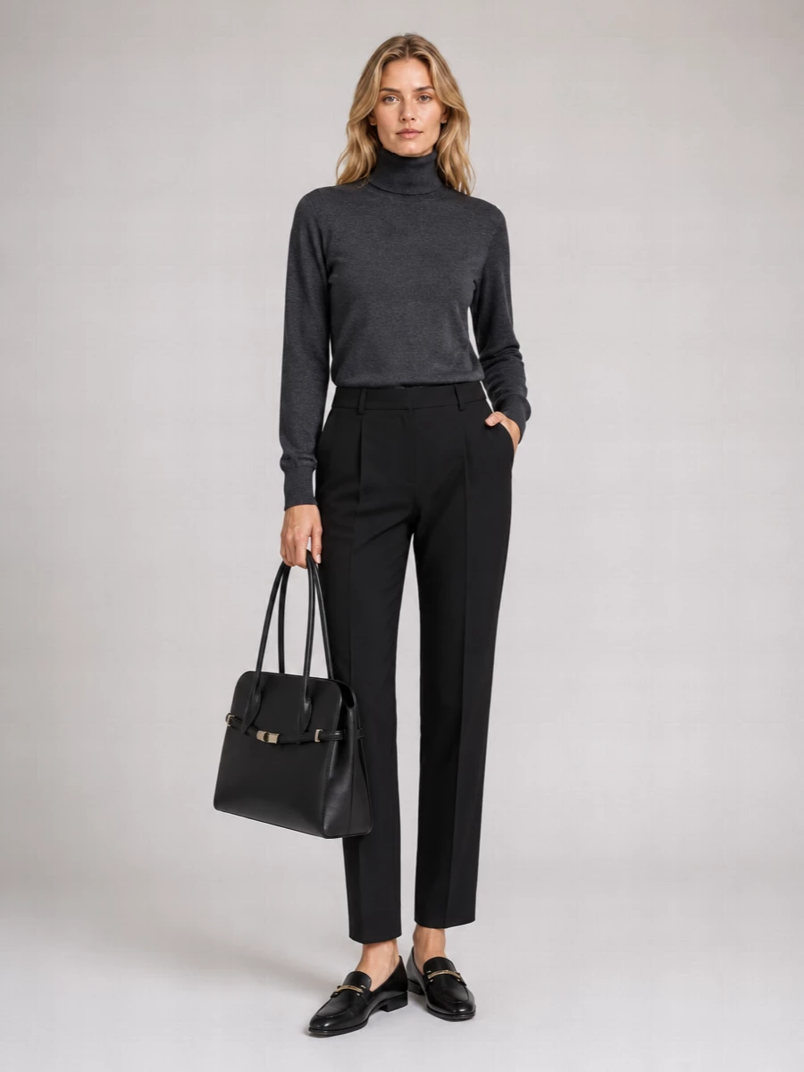 The Frankie Shop Merino Wool Turtleneck Sweater