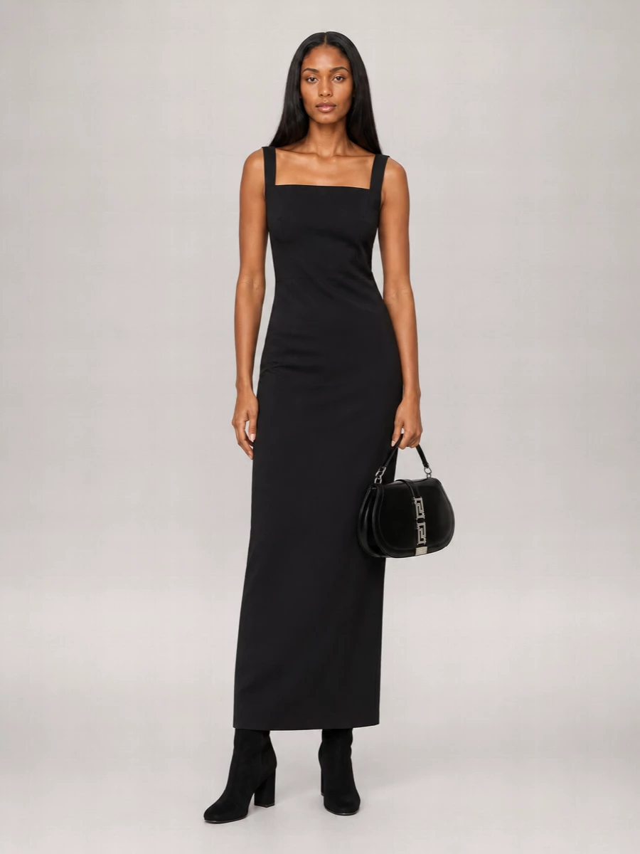 Versace Greca Goddess Leather Shoulder Bag