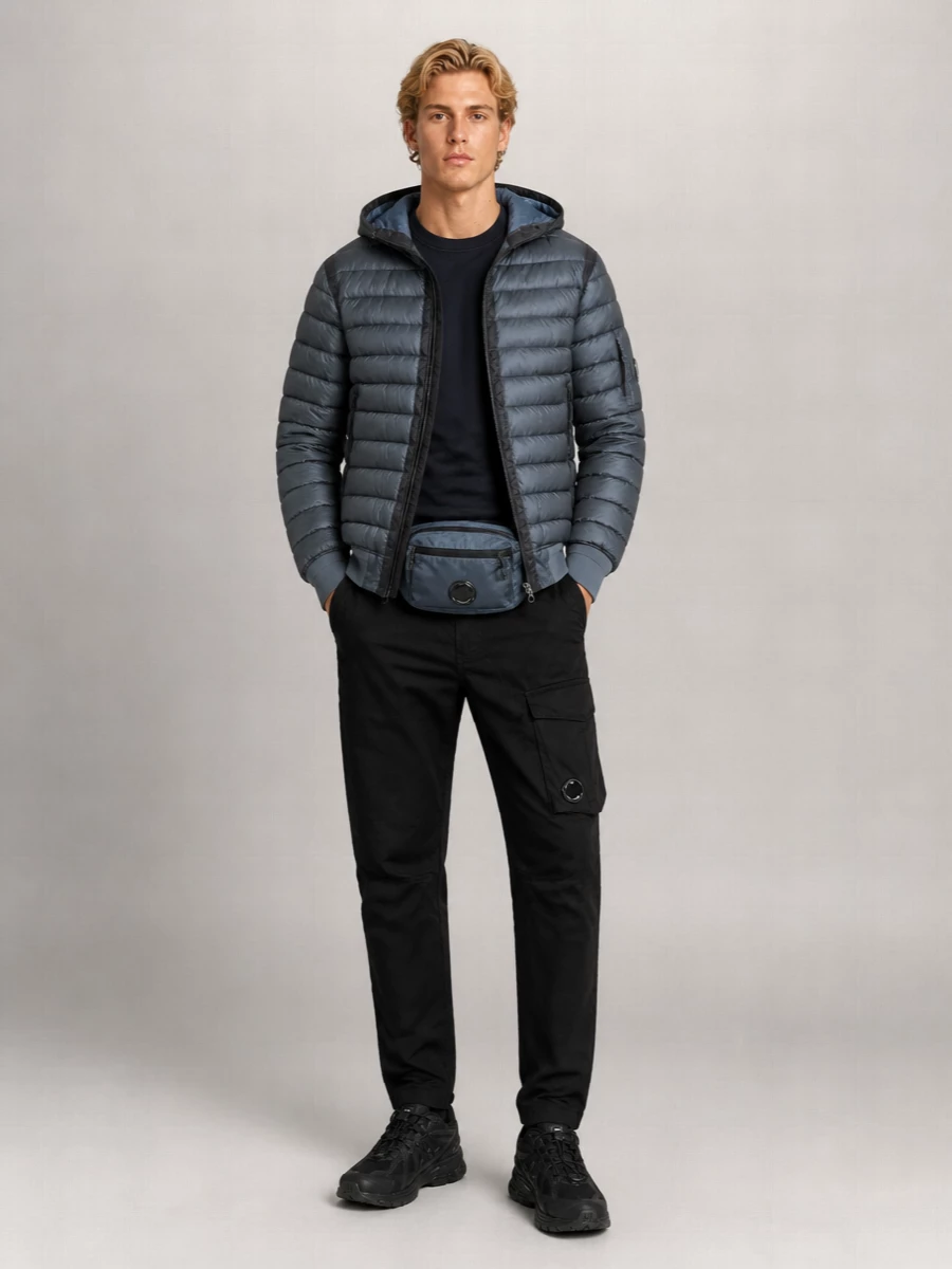C.p. Company Hooded Quilted Down Jacket