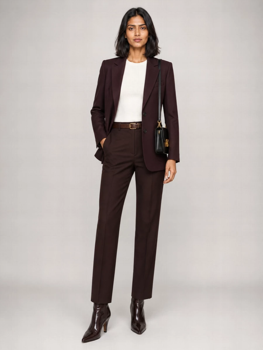 Victoria Beckham Wool Straight-Leg Trousers