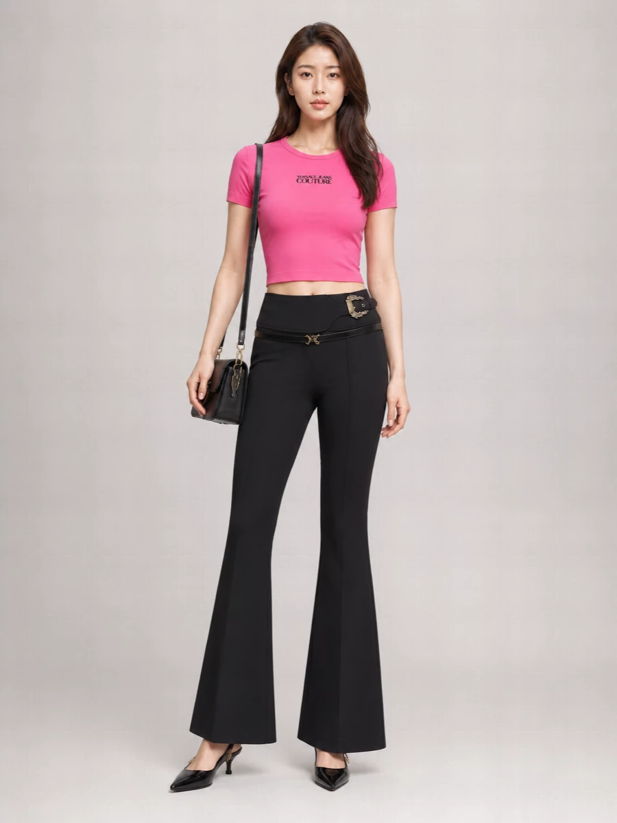 Versace Jeans Couture Slim-Fit Cropped T-Shirt