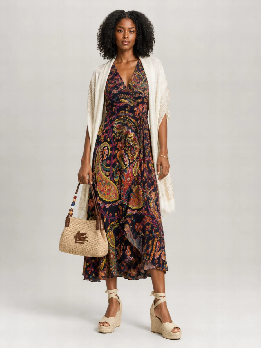 Etro Printed Midi Skirt