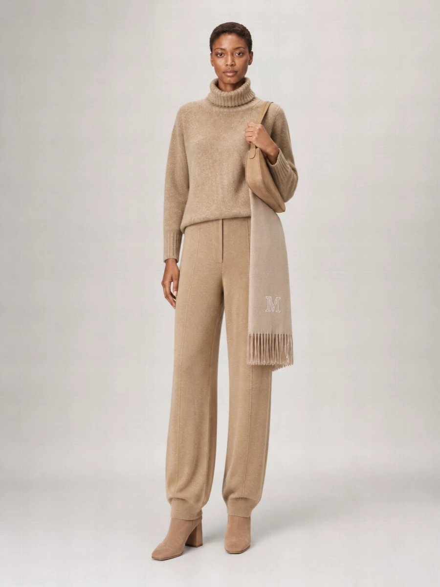 Fabiana Filippi Wool Silk Cashmere Wide-Leg Trousers