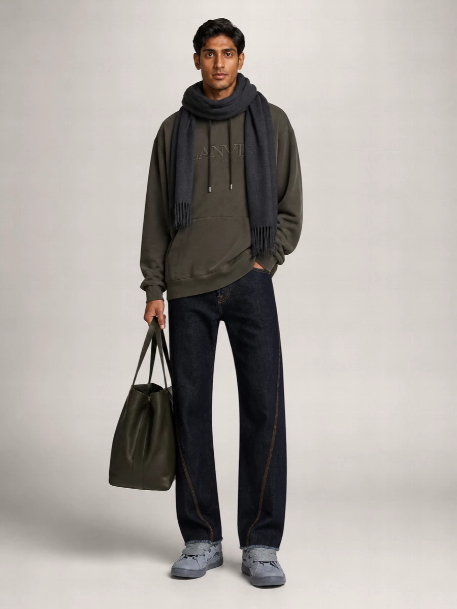 Saint Laurent Leather Oversized Shoulder Bag