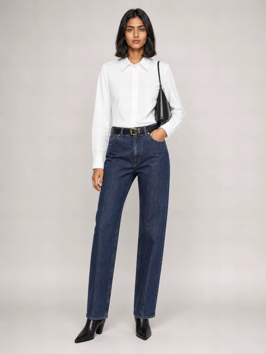 Jil Sander Cotton Pleated Wide-Leg Straight Trousers