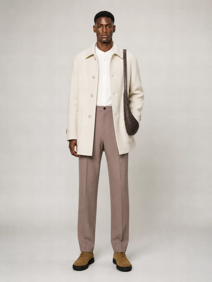 Dries Van Noten Wool Midi Single-Breasted Coat