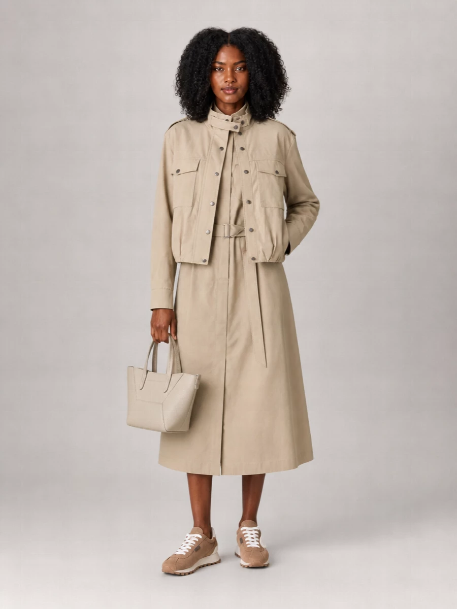 Brunello Cucinelli Cotton Linen Military Coat
