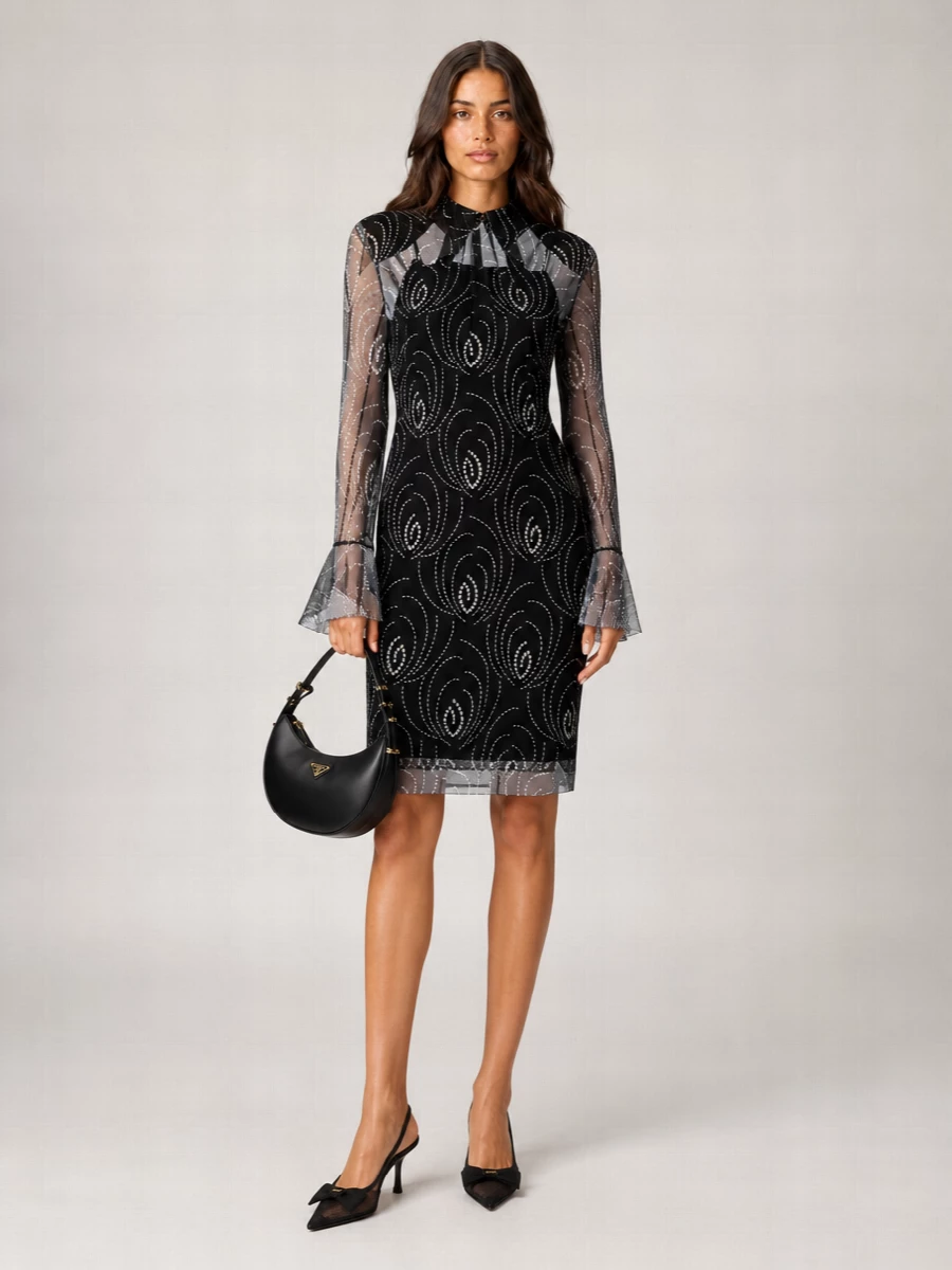 Prada Printed Midi Dress