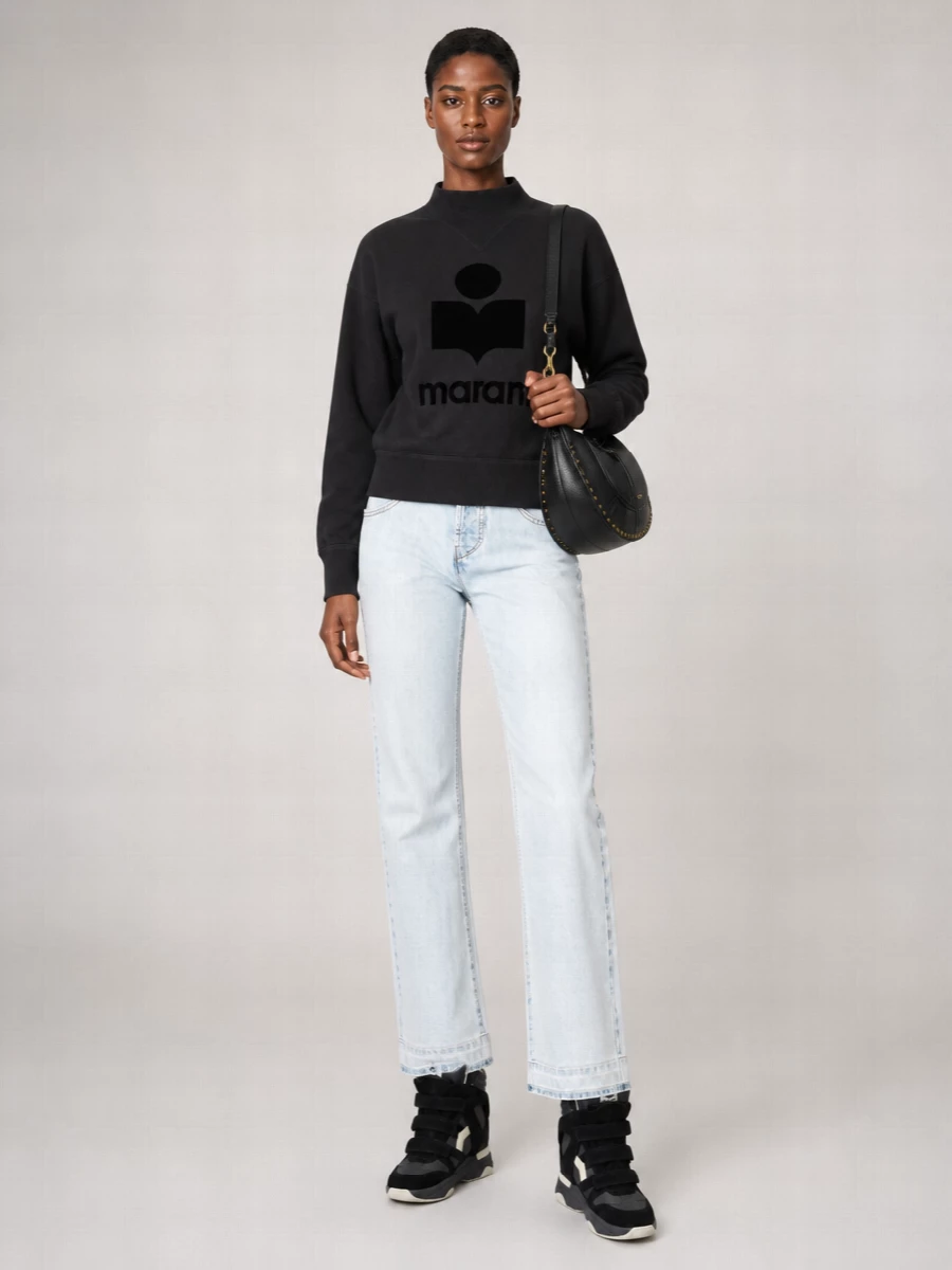 Isabel Marant Oskan Moon Small Leather Shoulder Bag