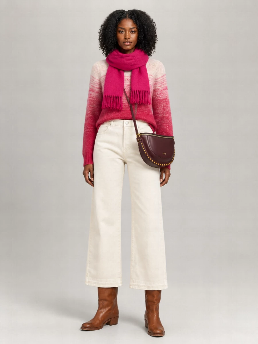 Isabel Marant Etoile Crew Neck Ombre Pullover Sweater
