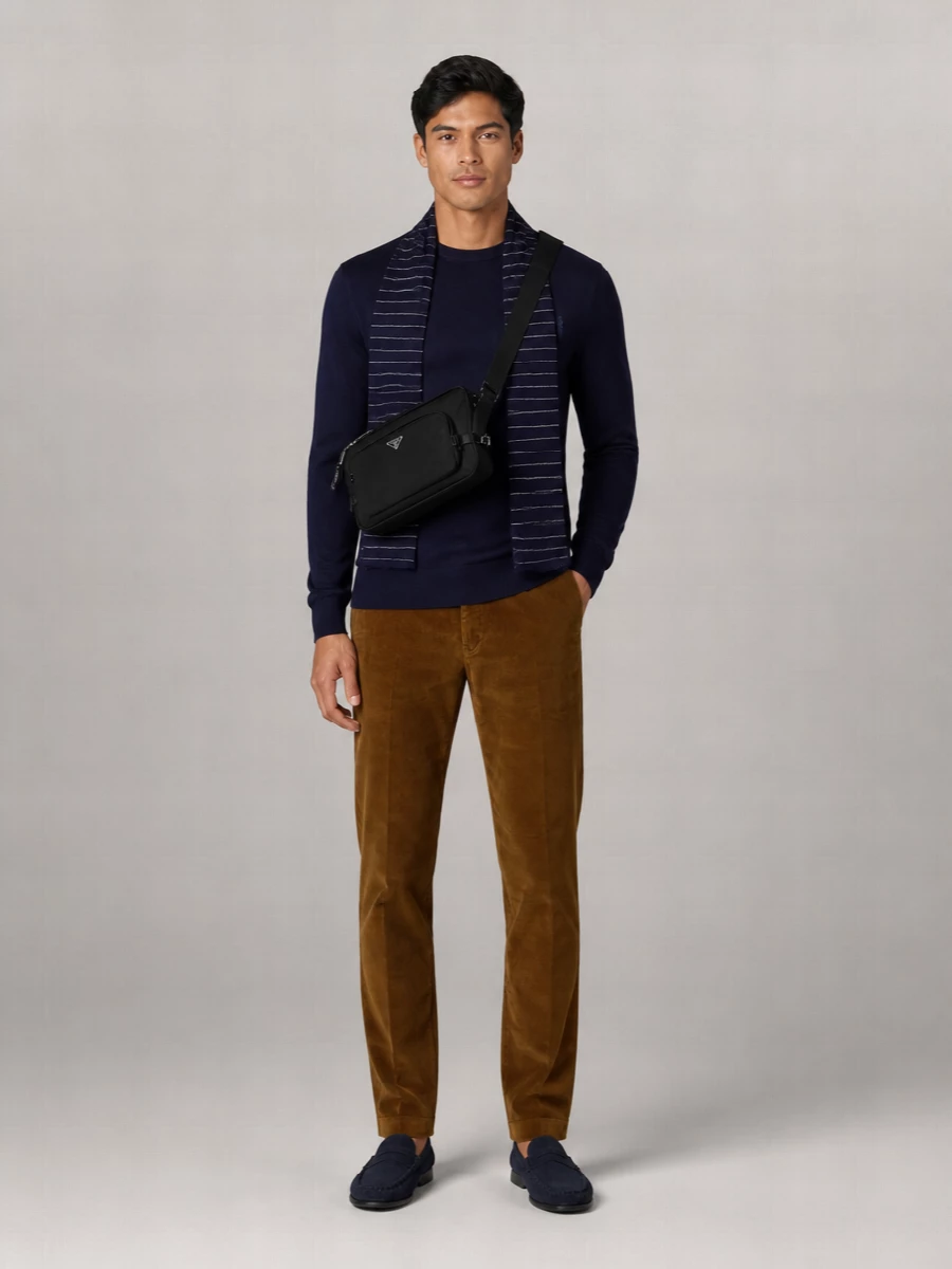 Brunello Cucinelli Wool Pinstripe Scarf
