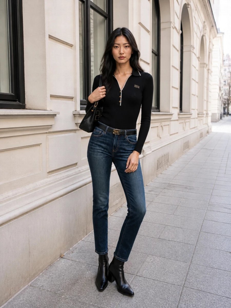 Elisabetta franchi jeans black knit ankle boots