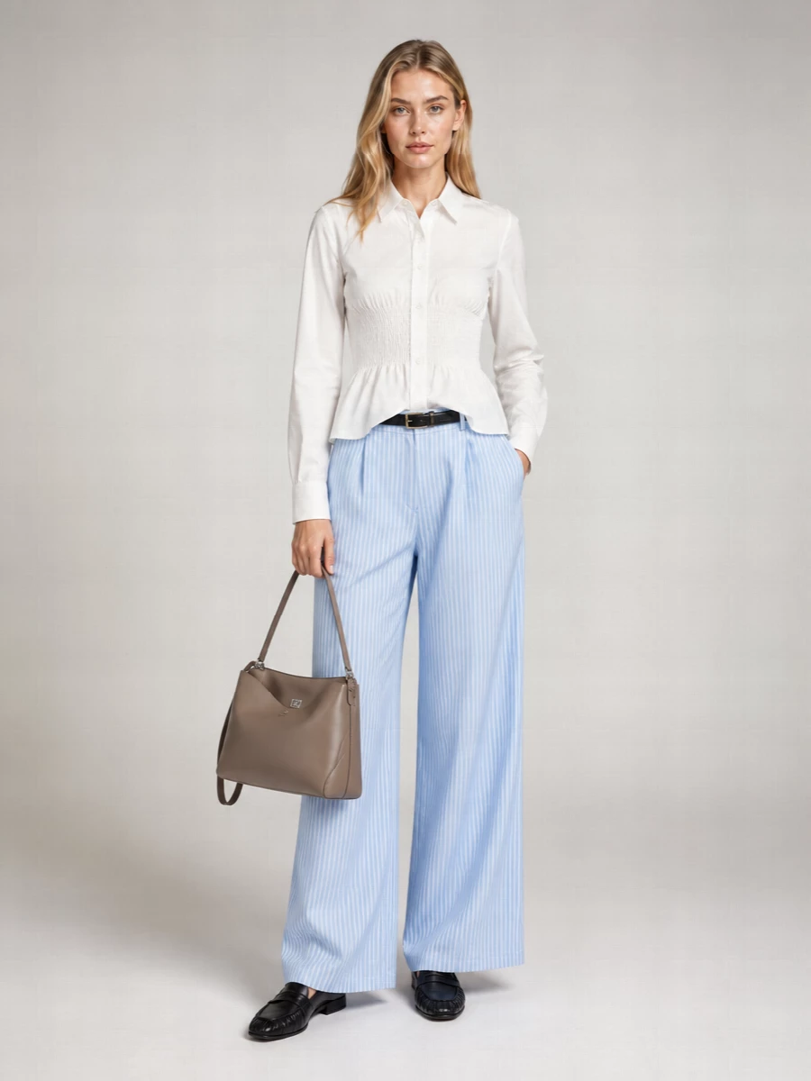 Prada Silk Wide-Leg Trousers